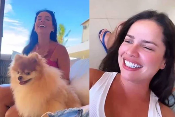 Montagem colorida com dois frames dos stories da ex-BBB Juliette - Metrópoles
