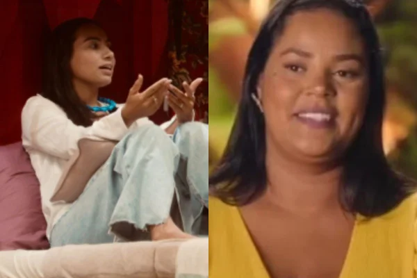 Jessica, da Família Damasceno; e Larissa, da Família Pereira, de Ilhados com a Sogra 2, da Netflix