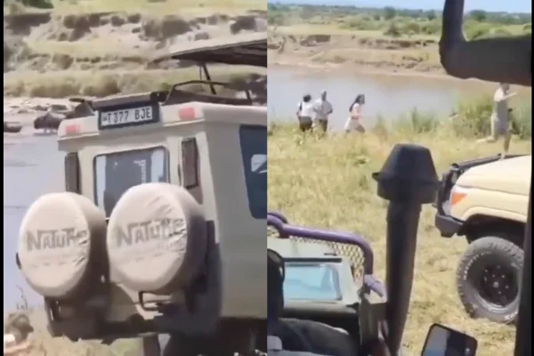 Captura de tela mostra acidente com turistas na Tanzânia - Metrópoles