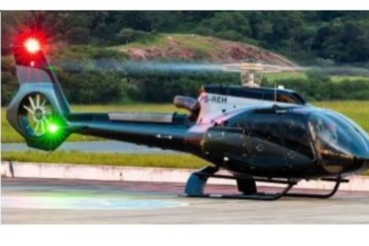 Helicóptero Airbus EC 130 T2, apelidado pelos investigadores de "Betcóptero" Helicóptero Airbus EC 130 T2, apelidado pelos investigadores de "Betcóptero"