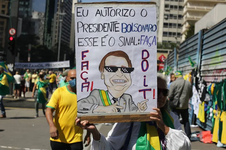 Bolsonaristas protestam na Avenida Paulista em maio deste ano Bolsonaristas protestam na Avenida Paulista em maio deste ano