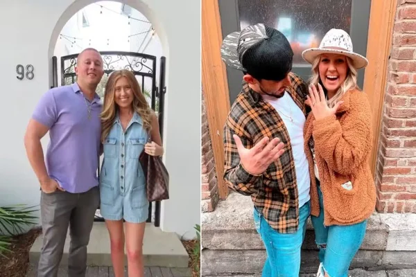 Imagem colorida de Railey Greeson e Brooklyn Shuler com os seus maridos - Metrópoles