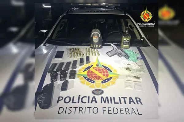 PM prende homem com pistola e dezenas de munições em região do DF