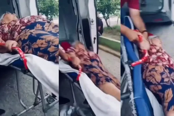 Imagem colorida, Maca despenca e mulher de 88 anos cai no chão durante atendimento - Metrópoles