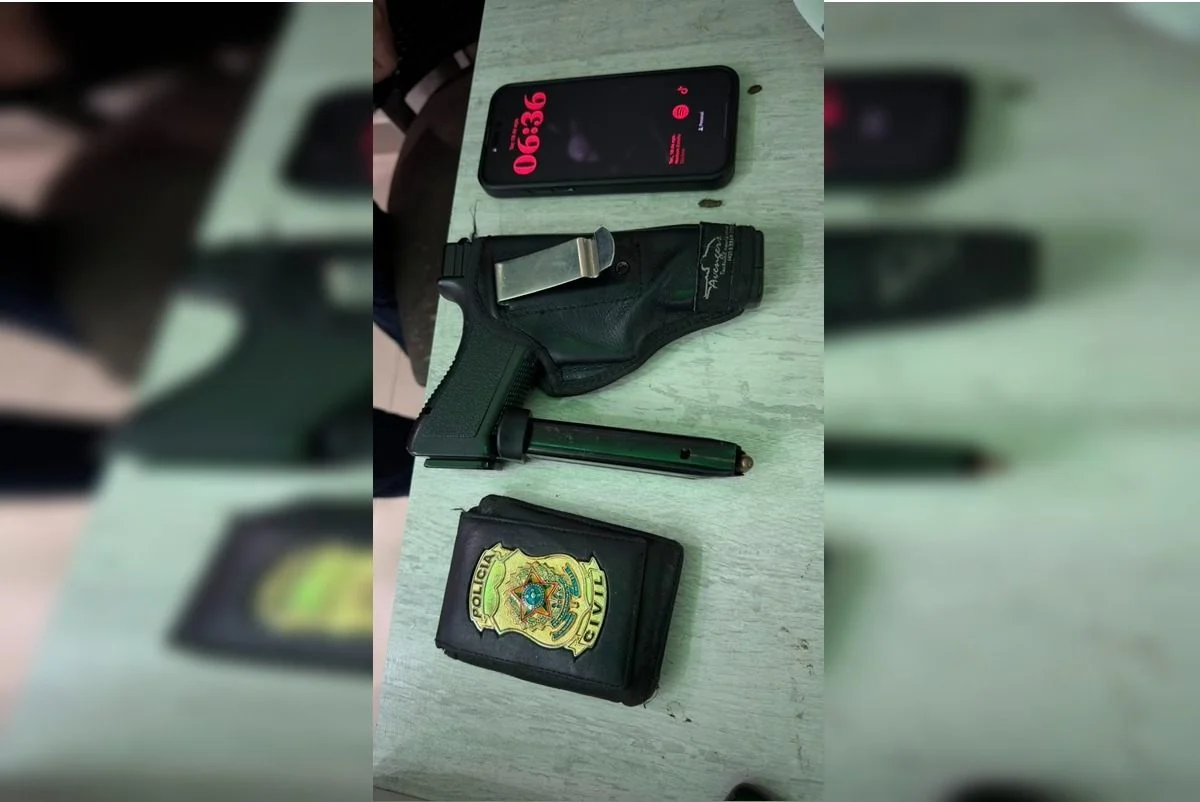 carteira funcional e arma