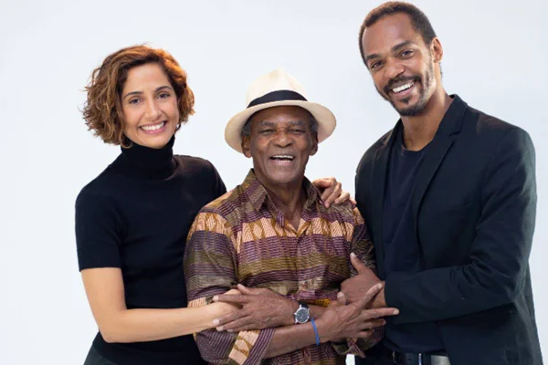 Foto colorida de Camila, Rocco e Antonio Pitanga-Metrópoles