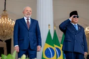 Lula e o presidente da Indonésia, Prabowo Subianto