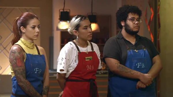 Matheus Cunha, Barbara Hioki e Andreza Luisa na etapa final do The Taste Brasil - Metrópoles