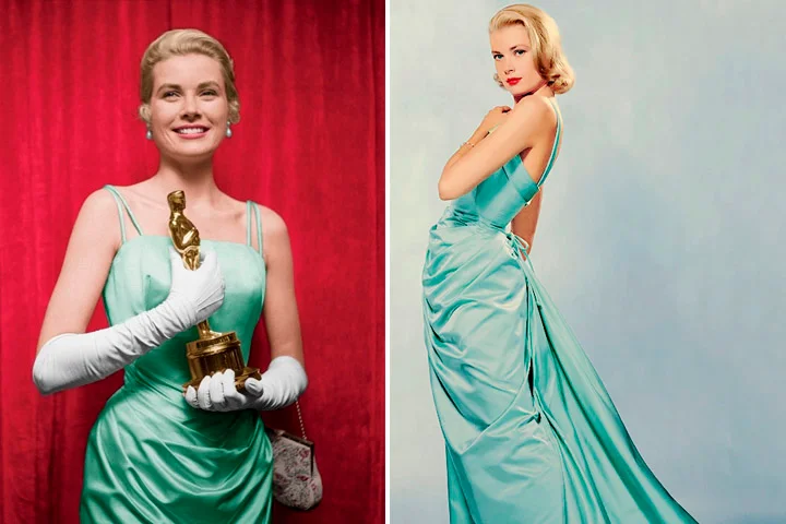 Grace Kelly de Edith Head em 1955 Grace Kelly de Edith Head em 1955