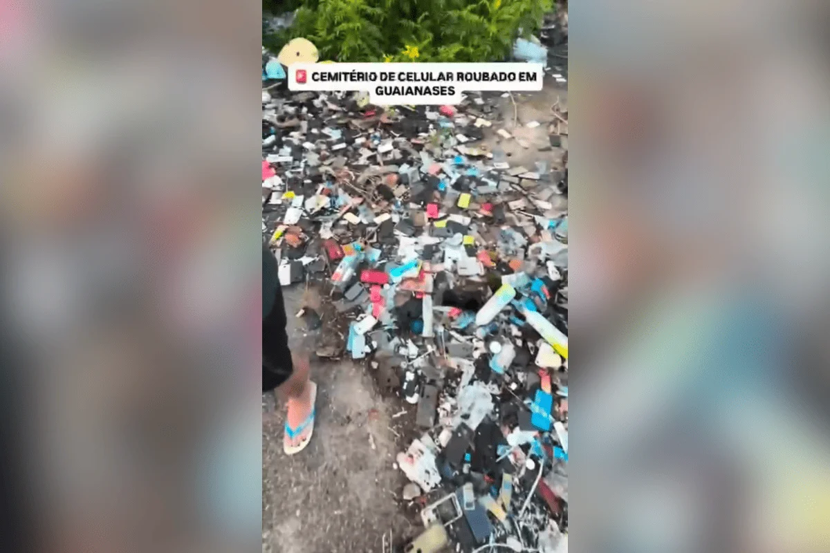 Jovem rastreia celular roubado e descobre "cemitério de celulares" Jovem rastreia celular roubado e descobre "cemitério de celulares"