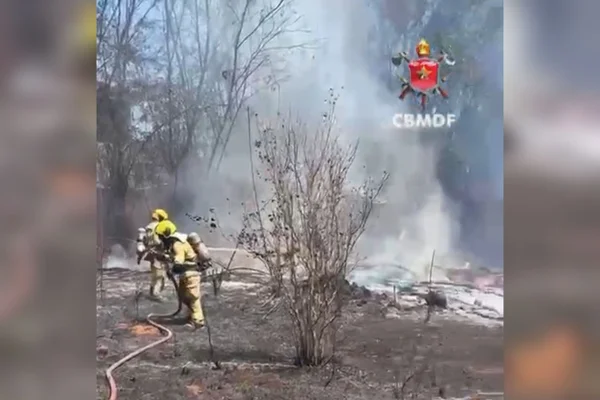 Incêndios em 9 regiões do DF mobilizam bombeiros neste domingo (28/9)