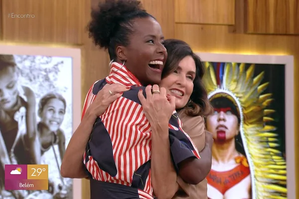 Maju Coutinho e Fátima Bernardes no Encontro