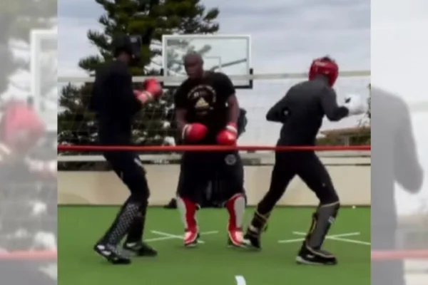 Anderson Silva luta com os filhos