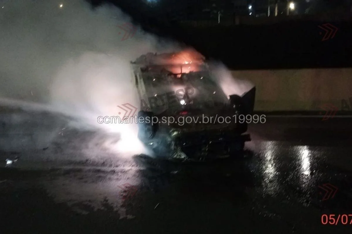 Carro pega fogo e motorista é atropelado enquanto tentava fugir do incêndio Carro pega fogo e motorista é atropelado enquanto tentava fugir do incêndio