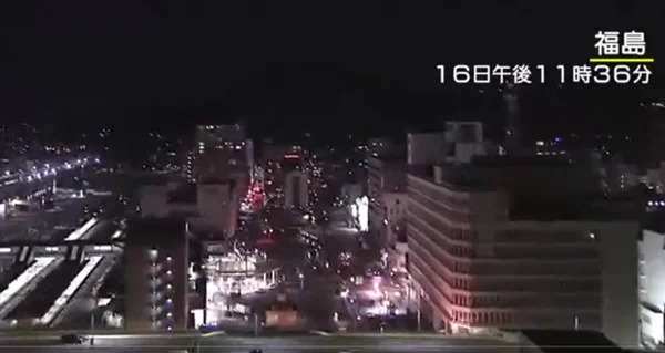 Vídeo mostra tremores em um centro urbano nas proximidades de Fukushima, ciadade literânea no Japão, que gerou alerta de terremoto - Metrópoles