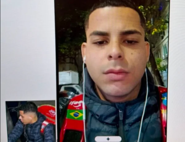 Felipe Eduardo dos Santos Silva, entregador preso pela morte de Cláudio Rafael em Copacabana , no Rio de Janeiro