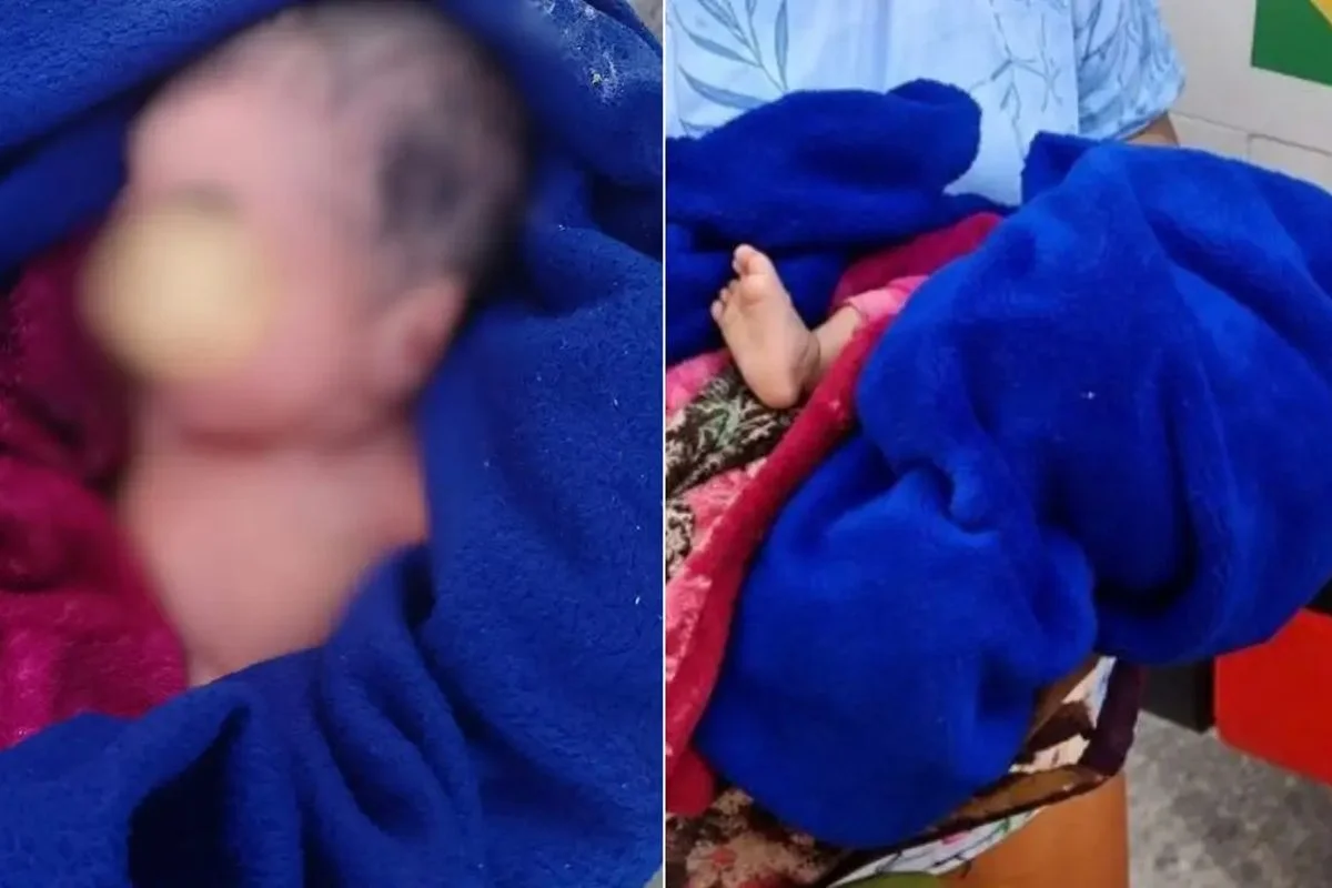 Bebê abandonado é resgatado após choro alertar vizinhos