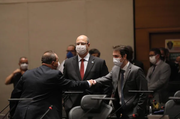 Governador afastado Wilson Witzel participa de sessão de TEM