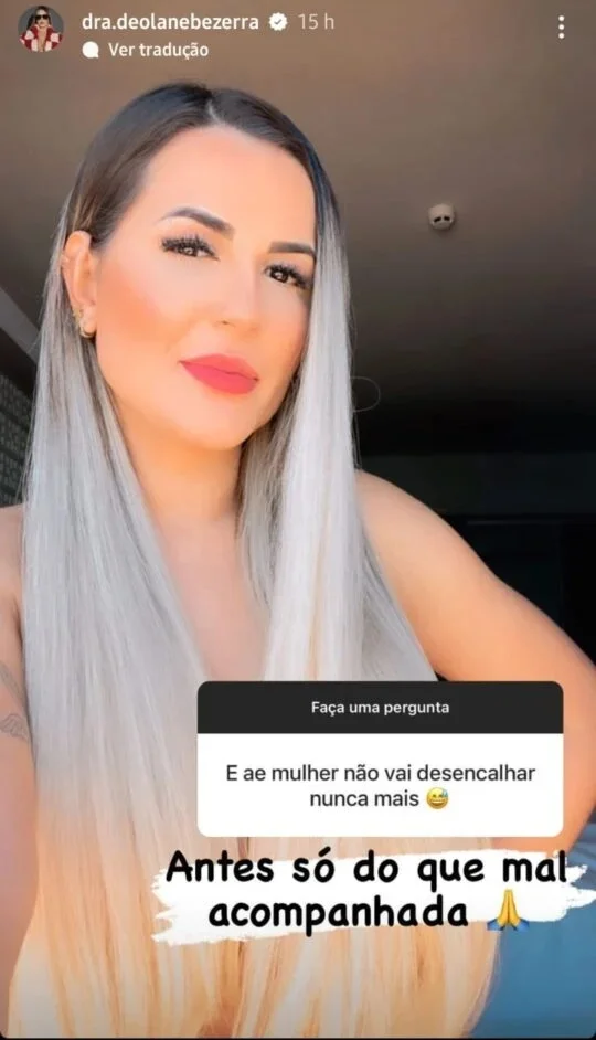 Deolane Bezerra rebate seguidora após ser chamada de "encalhada" Deolane Bezerra rebate seguidora após ser chamada de "encalhada"