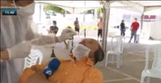 A reportagem mostrou o momento em que Rubens fez o teste