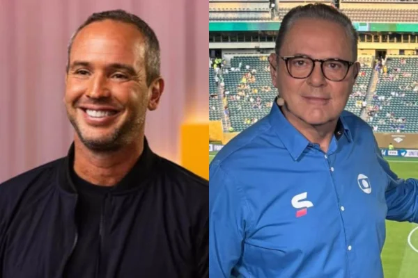 Em tratamento, Luis Roberto aparece em vídeochamada com Caio Ribeiro