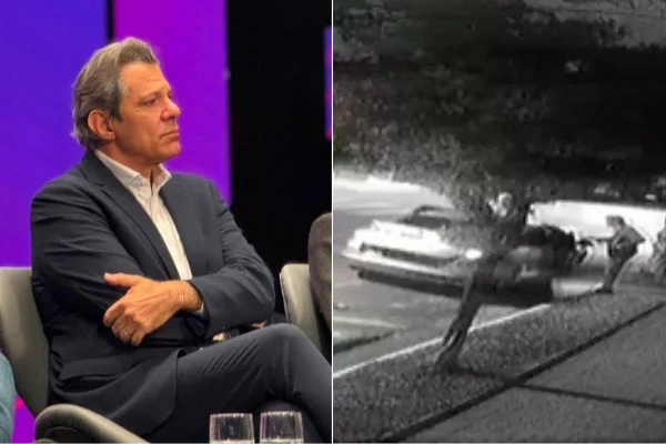 Imagem colorida mostra suposta abordagem a Fernando Haddad. Metrópoles
