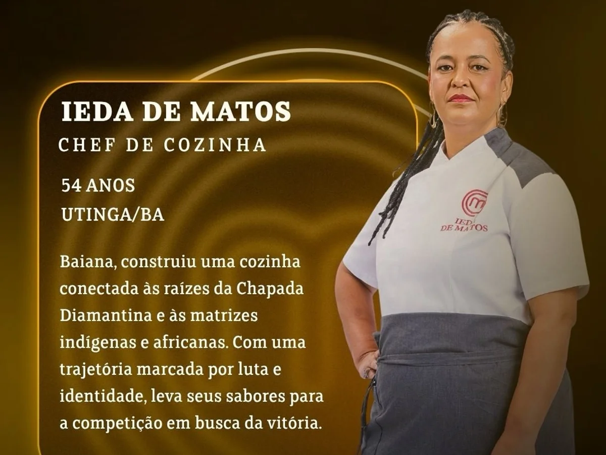 A chef de cozinha Ieda de Matos está no elenco da nova temporada do MasterChef Profissionais A chef de cozinha Ieda de Matos está no elenco da nova temporada do MasterChef Profissionais