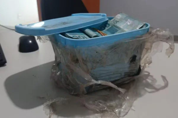 Foto colorida de dinheiro encontrado em pote de sorvete no Tocantins - Metrópoles