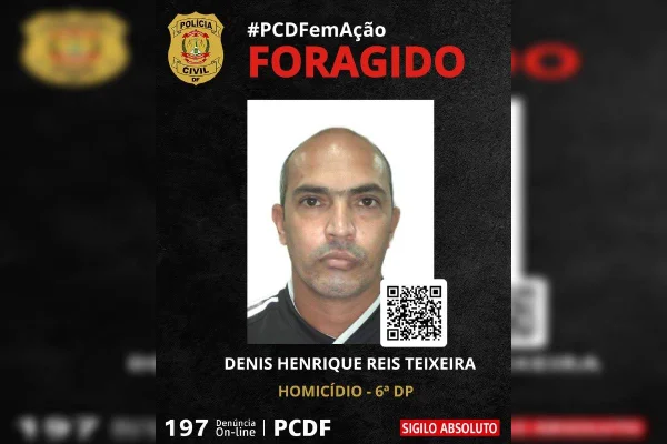 anúncio de procurado da pcdf. homem calvo branco