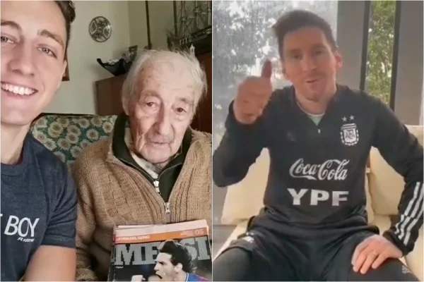 messi e fã