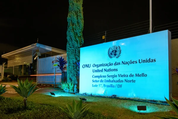 Fachada sede da Organização das Nacoes Unidas ONU, Complexo Sergio Vieira de Mello em Brasilia - Metropoles
