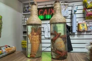 Cachaças vendidas em região de comércio popular de São Paulo