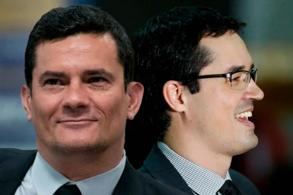 imagem colorida mostra Deltan e Moro - Metrópoles