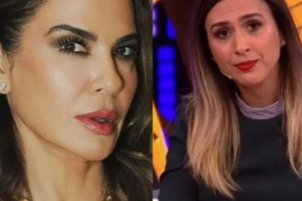 Foto colorida Tata Werneck e Gimenez