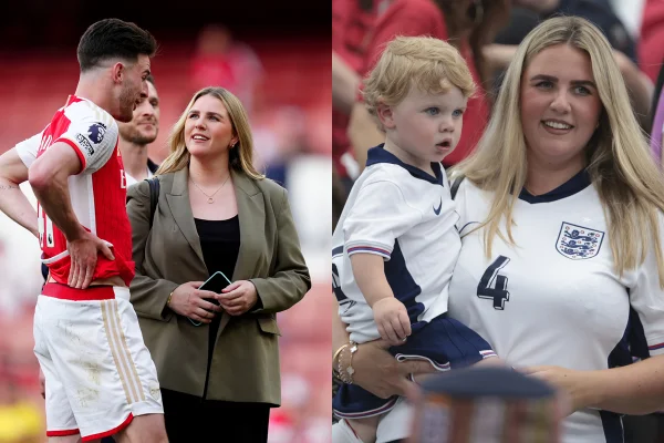 Fotos colorida de Declan Rice e Lauren Fryer - Metrópoles