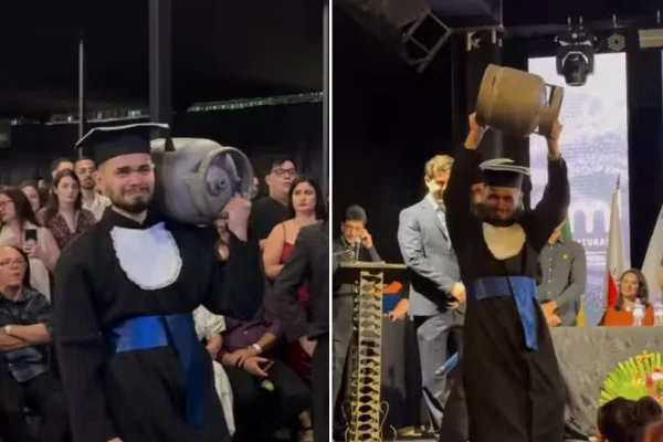 Montagem com fotos coloridas retiradas de vídeo de homenagem - Metrópoles
