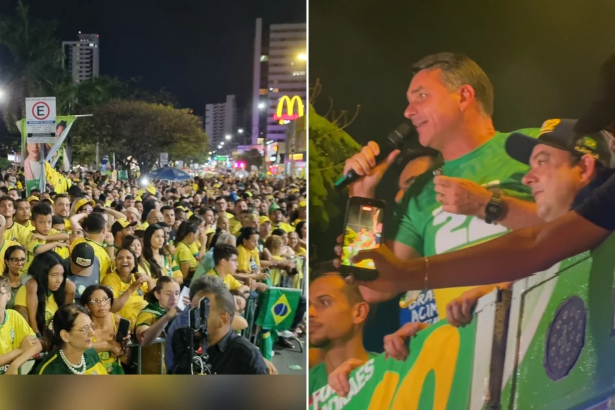 Em ato em MG antes do 1º turno, Flávio promete "virar triste página" do PT
