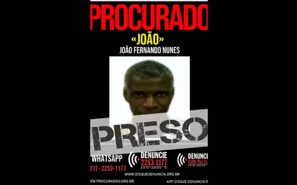 Cartaz de homem procurado pela polícia