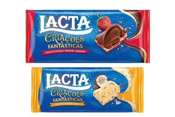Lacta lança chocolates de coco com caramelo e geleia de morango