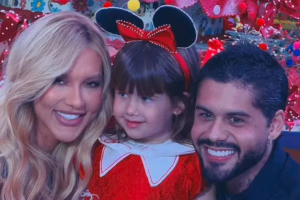 Virginia e Zé Felipe aparecem juntos na festa de 5 anos da filha mais velha, Maria Alice