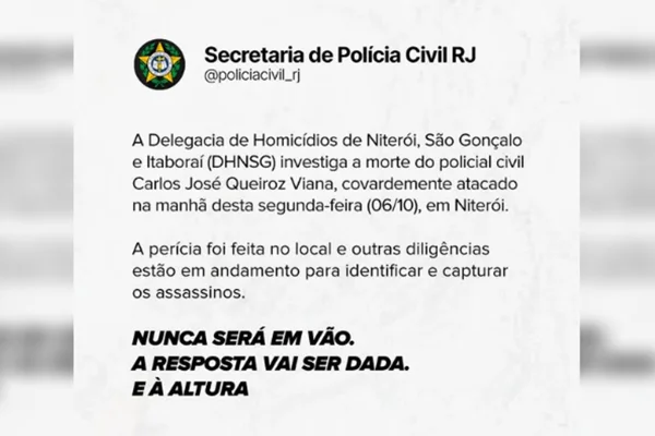 Ataque covarde: policial civil é morto na porta de casa no Rio
