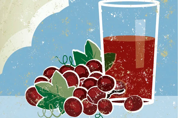 ilustração de suco de uva