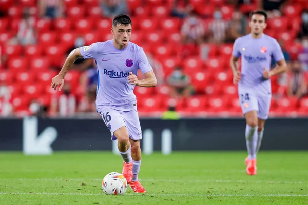 Pedri González, do Barcelona, em partida contra o Atlético de Bilbao, pelo Campeonato Espanhol