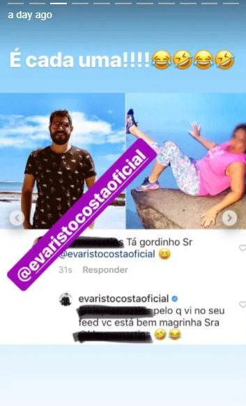 Ele respondeu e postou no Stories Ele respondeu e postou no Stories