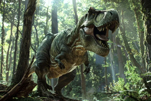 Ilustração colorida mostra como era o T-Rex - Fóssil revela tiranossauro gigante de milhões de anos antes do T. rex - Metrópoles.