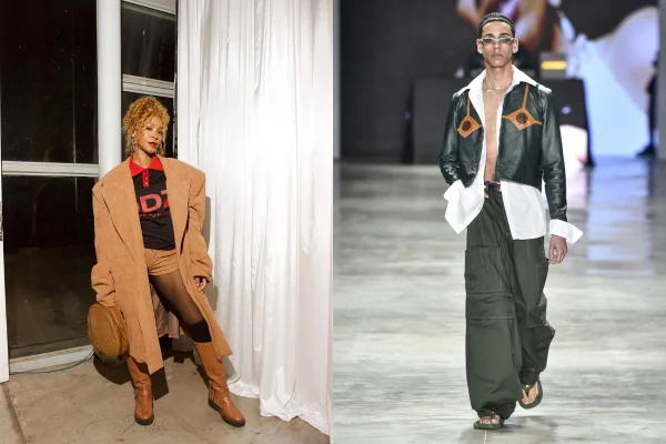 Carol Konká após desfile da Dendezeiro e Jorge Conjota desfilando em passarela - Metrópoles