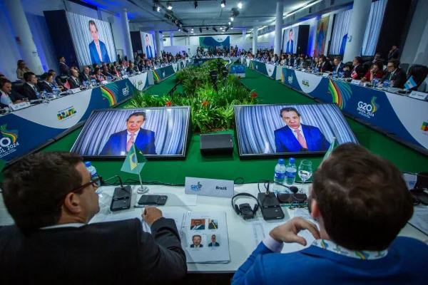 Ministro da Fazenda, Fernando Haddad, participa de forma virtual de evento do G20, em São Paulo - Metrópoles