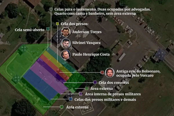 disposição de presos na Papudinha