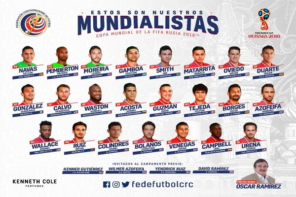 Copa: adversária do Brasil na 1ª fase, Costa Rica convoca 23 nomes