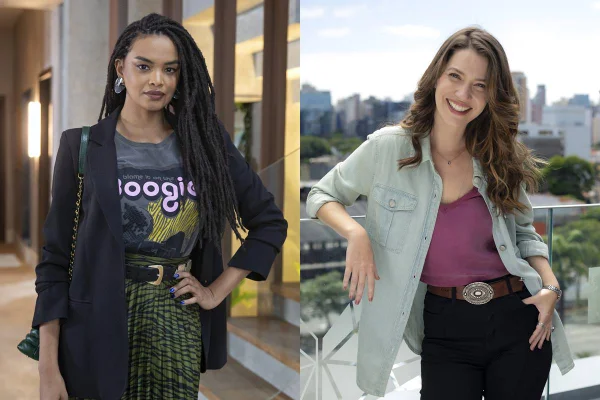 montagem com foto de mulher negra de tranças e mulher branca de cabelo castanho - metrópoles